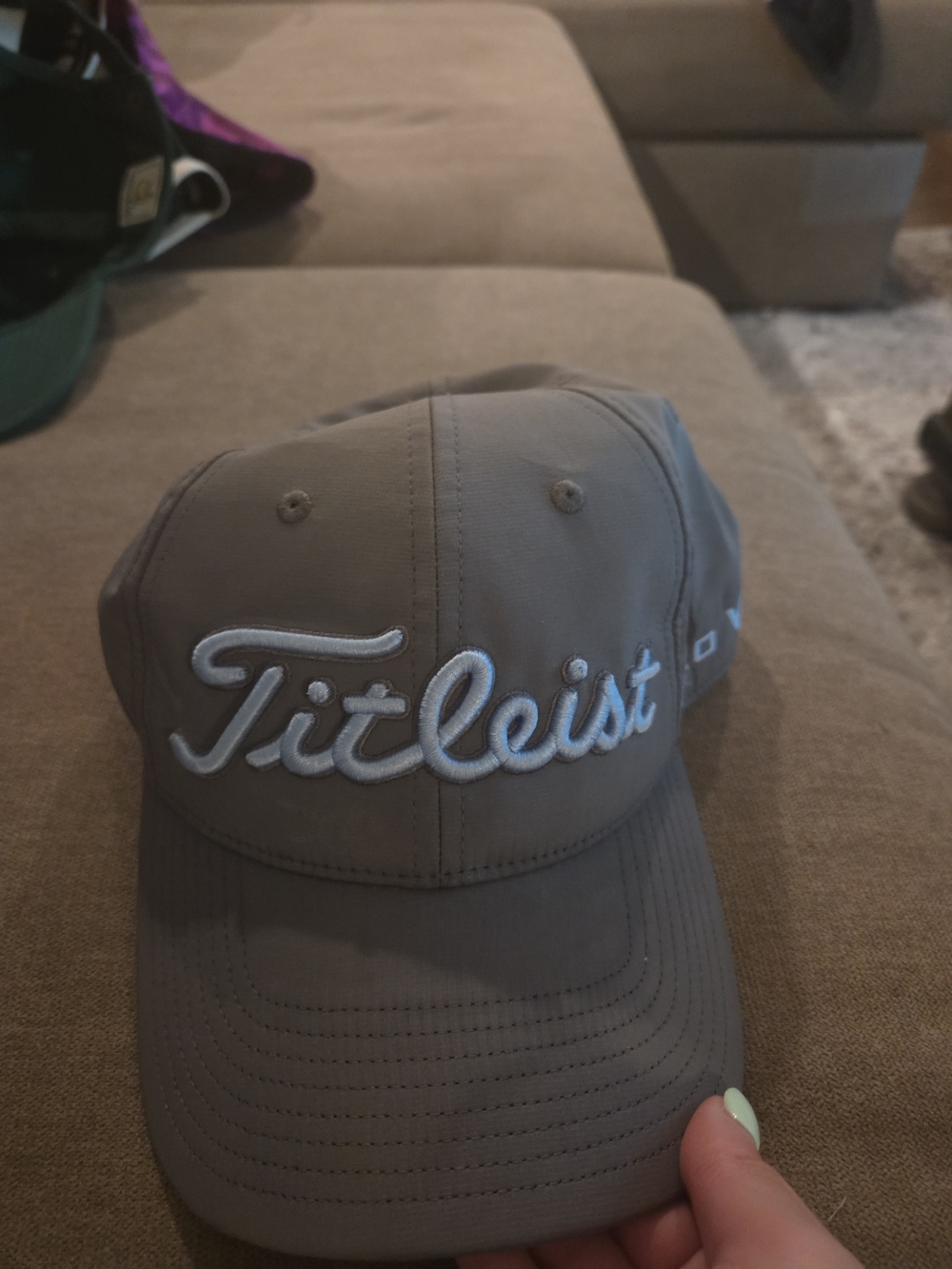 Titleist Script Logo Golf Hat - Gray with White Embroidery